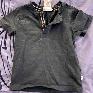 Tommy Bahama Youth Henley Short Sleeve Shirt Size 2T Navy Blue Casual Classic